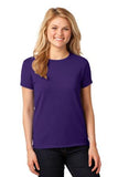 Gildan Cotton Tee Shirt Ladies Custom Embroidered 5000L Purpler