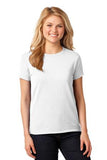 Gildan Cotton Tee Shirt Ladies Custom Embroidered 5000L White