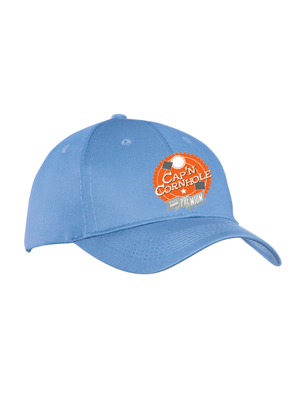 Port Company Twill Hat Carolina Blue Custom Embroidered CP80