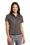 Port Authority Ladies Button Up Polo Custom Embroidered L508 Bark