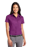 Port Authority Ladies Button Up Polo Deep Berry Custom Embroidered L508