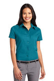 Port Authority Ladies Button Up Polo Teal Custom Embroidered L508