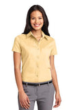 Port Authority Ladies Button Up Polo Yellow Custom Embroidered L508