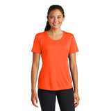 Sport Tek Ladies T Shirt Neon Orange Custom Embroidered LST350 