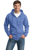 Port Company Full Zip Sweatshirt Custom Embroidered PC78ZH Light Blue