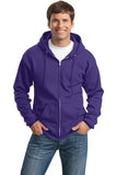 Port Company Full Zip Sweatshirt Custom Embroidered PC78ZH Purple