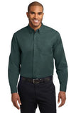 Port Authority Long Sleeve Button Up Shirt Dark Green Custom Embroidered S608