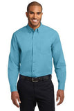 Port Authority Long Sleeve Button Up Shirt Maui Blue Custom Embroidered S608