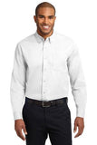 Port Authority Long Sleeve Button Up ShirtWhite  Custom Embroidered S608