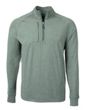 Cutter & Buck Adapt Eco Knit Heather Mens Quarter Zip Pullover MCK01086