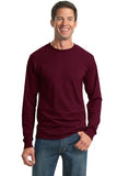 Gildan Heavyweight Long Sleeve T Shirt Maroon Custom Embroidered 29LS