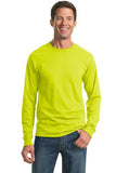 Gildan Heavyweight Long Sleeve T Shirt Safty Green Custom Embroidered 29LS