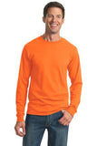 Gildan Heavyweight Long Sleeve T Shirt Safty Orange Custom Embroidered 29LS