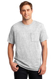 Jerzees Cotton Poly Pocket Shirt  Light GreyCustom Embroidered 29MP