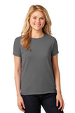 Gildan Cotton Tee Shirt Ladies Custom Embroidered 5000L Grey