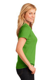 Gildan Cotton Tee Shirt Ladies Custom Embroidered 5000L Electric Green