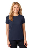 Gildan Cotton Tee Shirt Ladies Custom Embroidered 5000L Navy