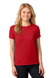 Gildan Cotton Tee Shirt Ladies Custom Embroidered 5000L Red