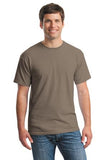 Gildan Cotton T Shirt Brown Custom Embroidered 5000