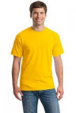 Gildan Cotton T Shirt Yellow Custom Embroidered 5000