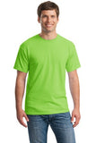 Gildan Cotton T Shirt Lime Green Custom Embroidered 5000