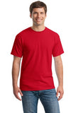 Gildan Cotton T Shirt Red Custom Embroidered 5000