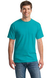 Gildan Cotton T Shirt Tropical Blue Custom Embroidered 5000