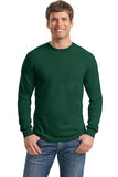 Gildan Long Sleeve Shirt Cotton Custom Embroidered 5400 DArk Green