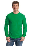 Gildan Long Sleeve Shirt Cotton Custom Embroidered 5400 Kelly Green