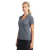 Nike Dri FIT Ladies Vertical Mesh Polo Custom Embroidered 637165 Cool Grey