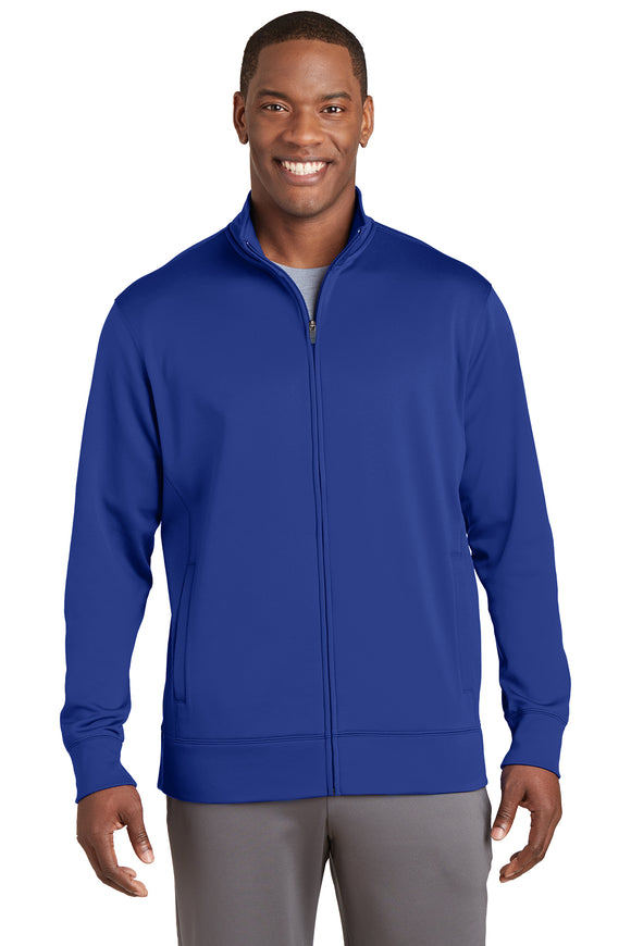 Sport Tek Fleece Full Zip Jacket True Royal Custom Embroidered ST241