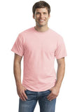 Gildan Dry Blend Shirt Light Pink Custom Embroidered 8000