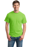 Gildan Dry Blend Shirt Lime Green Custom Embroidered 8000