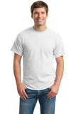 Gildan Dry Blend Shirt White Custom Embroidered 8000