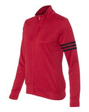 Adidas Woman Climalite 3 Stripes French Terry Full Zip Jacket Custom Embroidered A191 Red Black