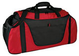 Port Company Two-Tone Medium Duffle Red black Custom Embroidered BG1050