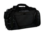 Port Company Two-Tone Medium Duffle Black Black Custom Embroidered BG1050