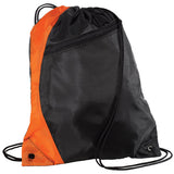 Port Company Colorblock Cinch Pack Orange Black Custom Embroidered BG80