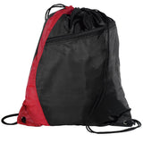 Port Company Colorblock Cinch Pack Red Black Custom Embroidered BG80
