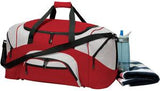 Port Company Sport Colorblock Duffle Bag Red Grey Custom Embroidered BG99 