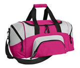 Port Company Sport Colorblock Duffle Bag Tropical Pink Grey Custom Embroidered BG99 