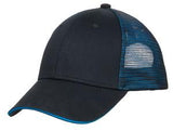 Black/Blue Custom Embroidered Hat Port Authority C818