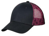 Black/Pink Custom Embroidered Hat Port Authority C818