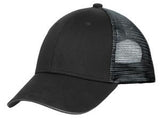 Black/Silver Custom Embroidered Hat Port Authority C818