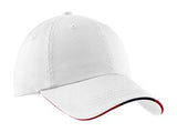 Port Authority White with classic Navy Custom Hat c830