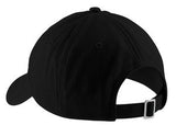 Port Company Twill Hat Black Custom Embroidered CP77