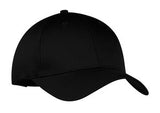 Port Company Twill Hat Black Custom Embroidered CP80