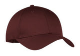 Port Company Twill Hat Maroon Custom Embroidered CP80