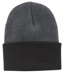 Port Company Beanie Custom Embroidered CP90 oxford black