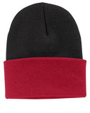 Port Company Beanie Custom Embroidered CP90 red black